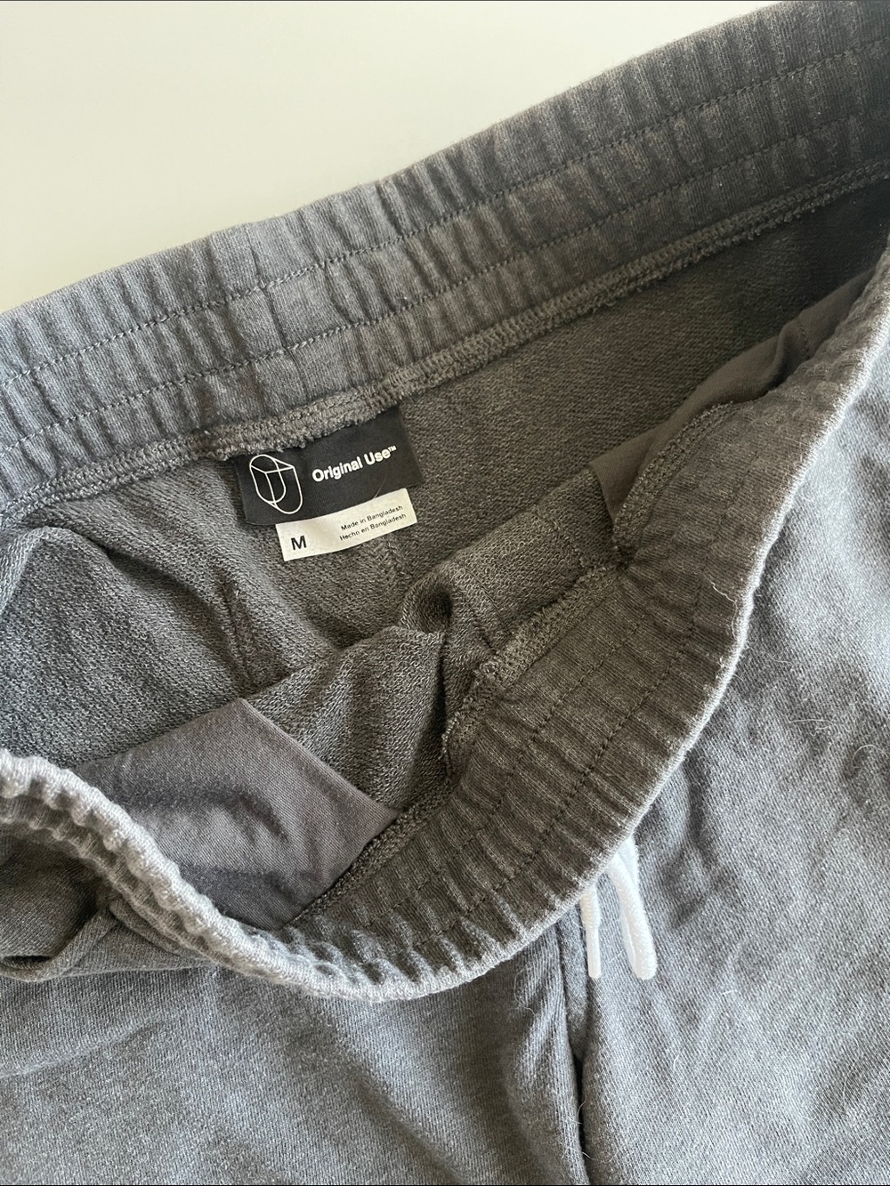 Men’s Charcoal Gray Drawstring Lounge Shorts - Picture 2 of 3